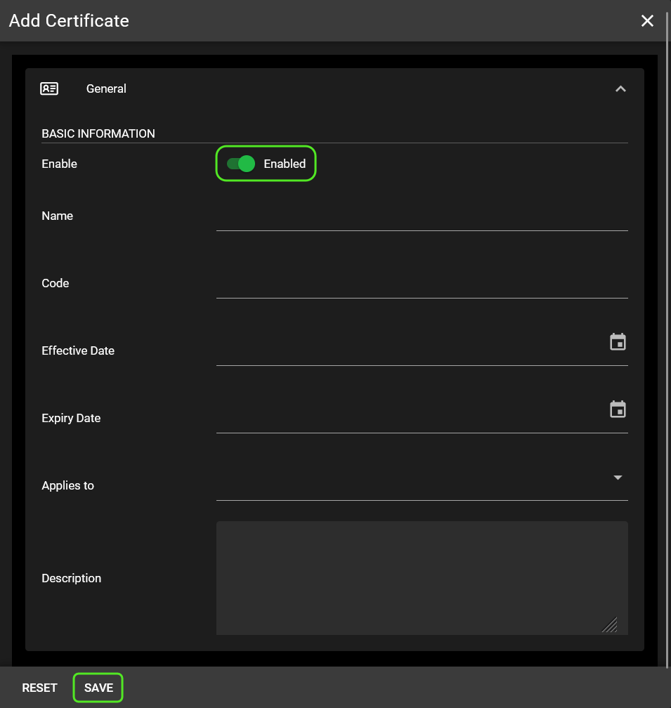 Certification Types - Wheelhouse Docs