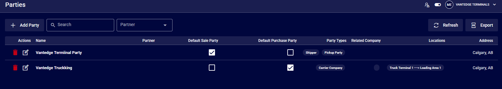Parties - Wheelhouse Docs